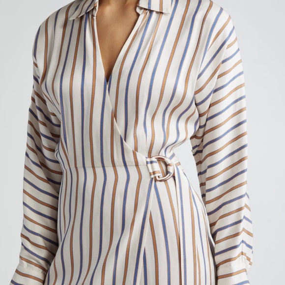 Veronica Beard Noor Stripe Belted Long Sleeve Wrap
Dress NEW Size 2 - Picture 10 of 13